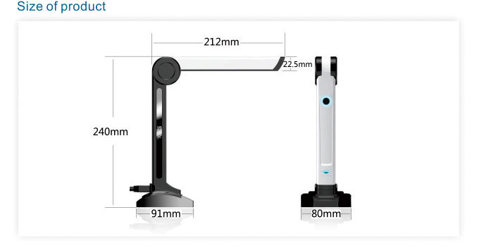 eloam S200L Mini Document Camera Scanner OCR,Time Shooting,Video Recording